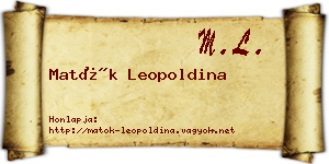 Matók Leopoldina névjegykártya